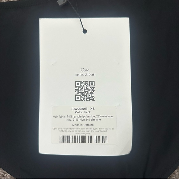 NWT Sleeper High Waisted Bikini Bottoms Size Extra Small XS Black - Picture 5 of 5